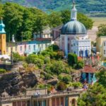 Italianate village of Portmerion in North Wales
