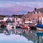 Dawn at the harbour in Padstow an historic fishing town on the north Cornwall coast