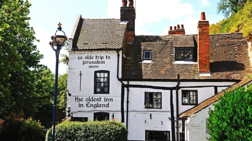 Ye Olde Trip to Jerusalem Inn reputed to be the oldest drinking establishment in England, Nottingham