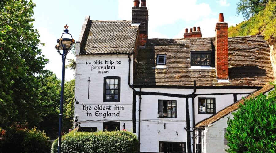 Ye Olde Trip to Jerusalem Inn reputed to be the oldest drinking establishment in England, Nottingham