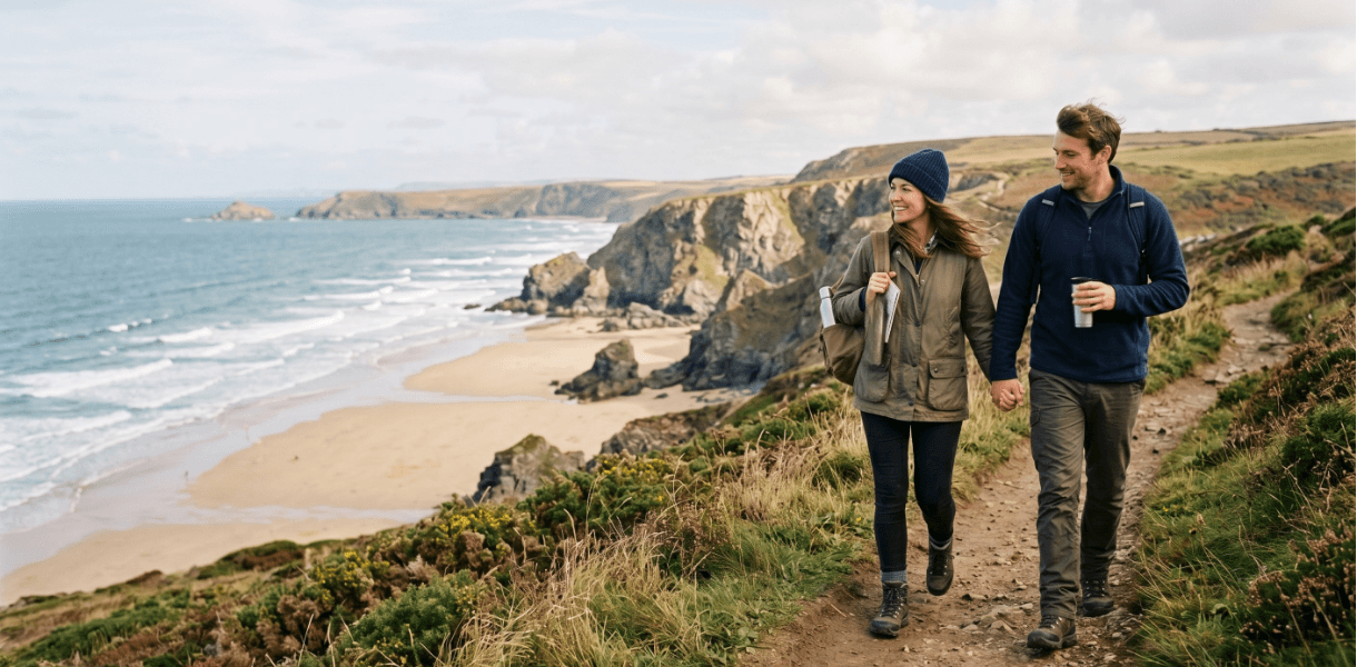Scenic walking route for walking weekends in the UK