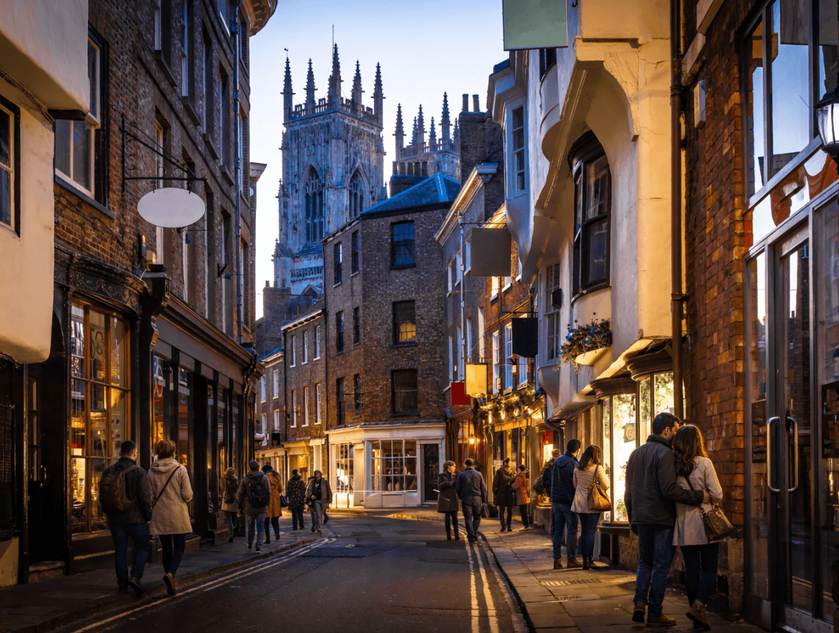 Historic city scene for UK city breaks